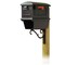Special Lite Products Traditional Curbside Mailbox with Newspaper tube and Sorrento front single mailbox mounting bracket